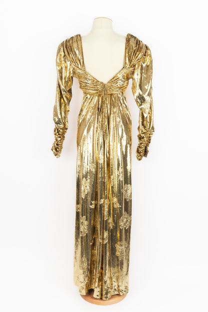 Robe dorée Nina Ricci Haute Couture 