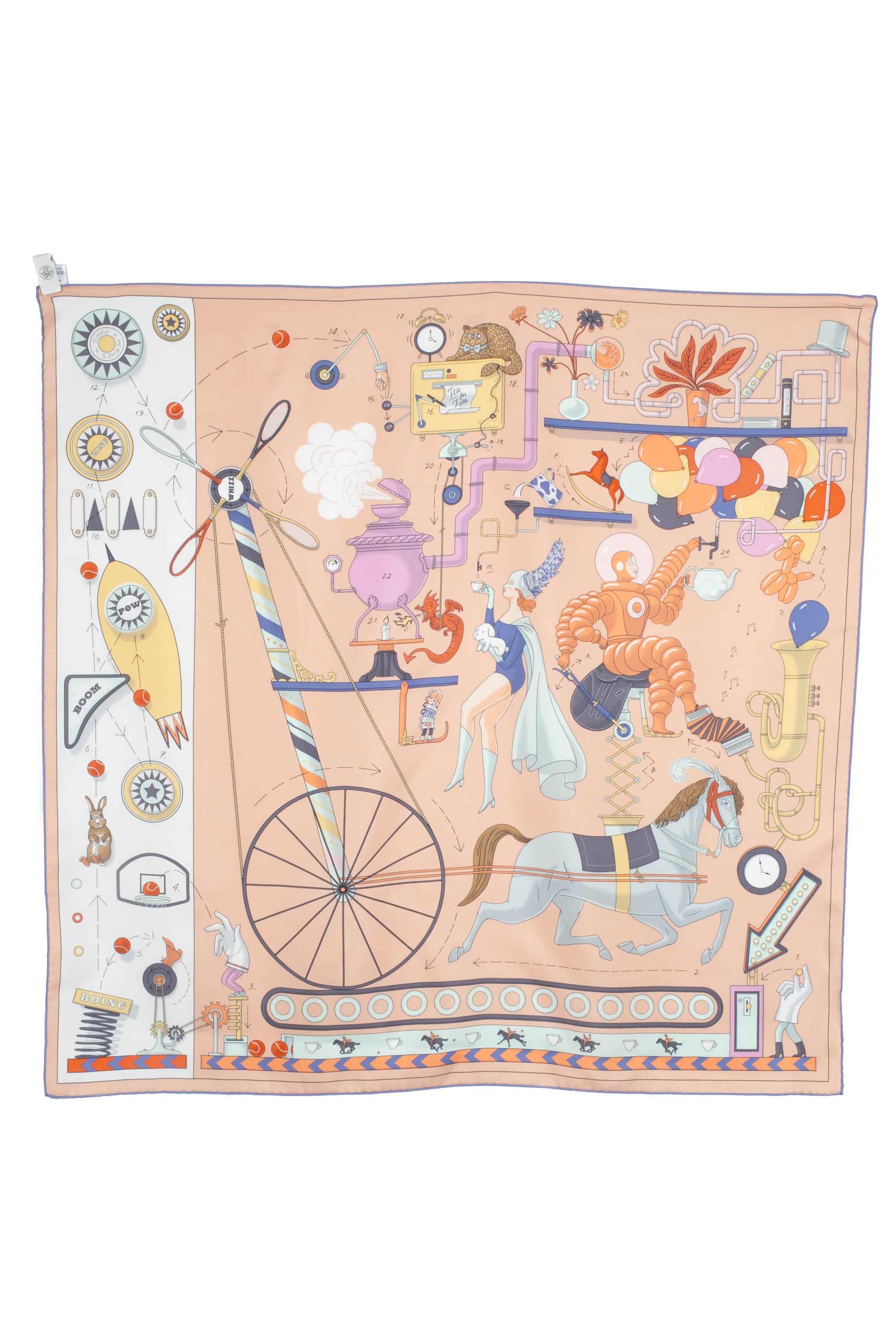 Carré / Foulard "Tea for two" Hermès