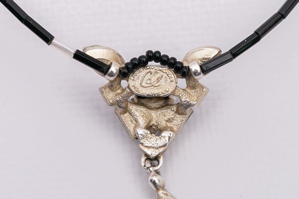 Collier court de perles et strass Christian Lacroix