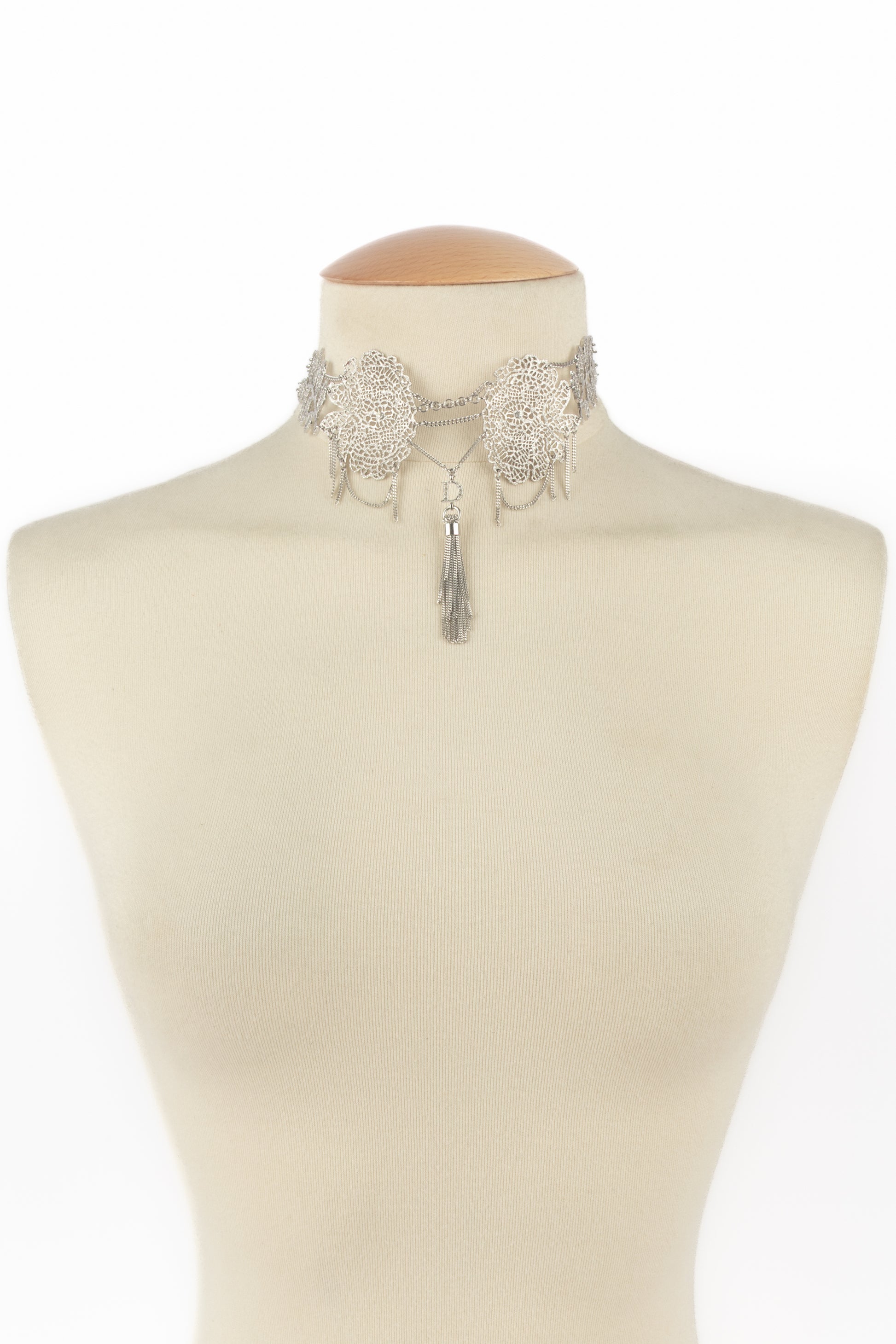 Collier argenté Dior