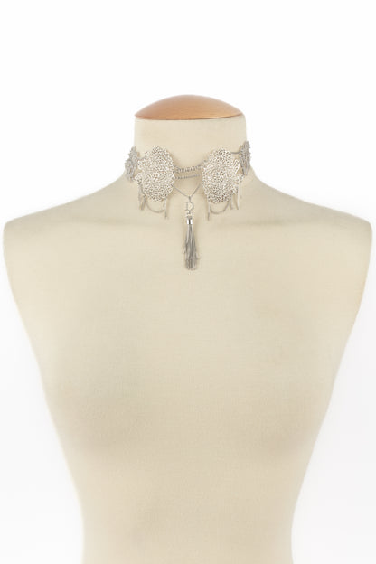 Collier argenté Dior