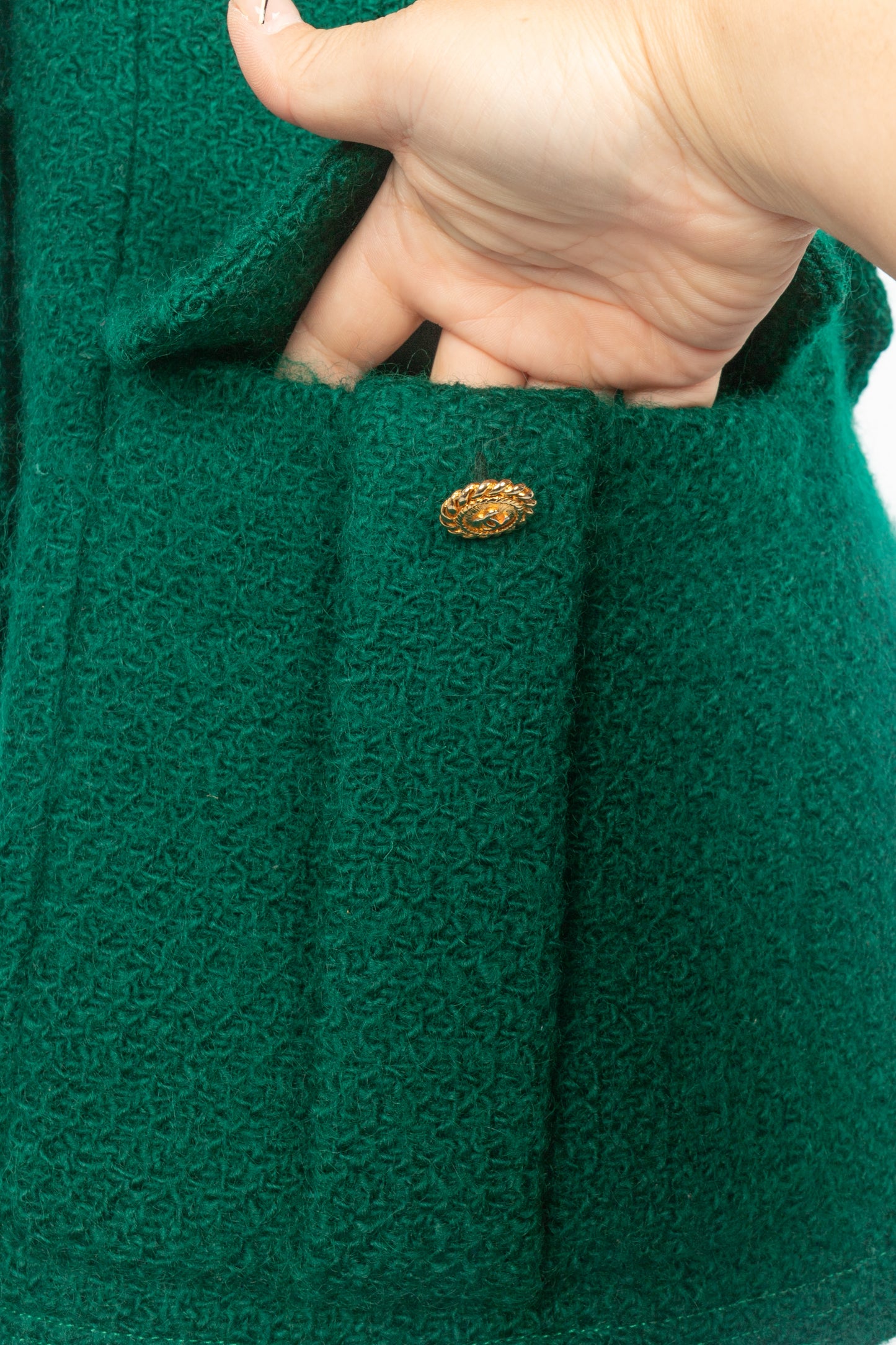 Veste verte Chanel 1990's