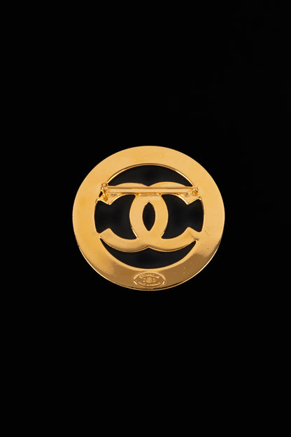 Broche dorée Chanel 1990's