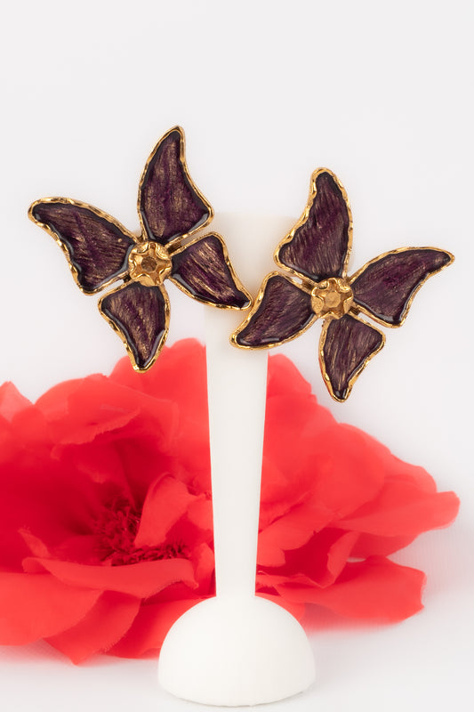 Boucles d'oreilles papillon Yves Saint Laurent