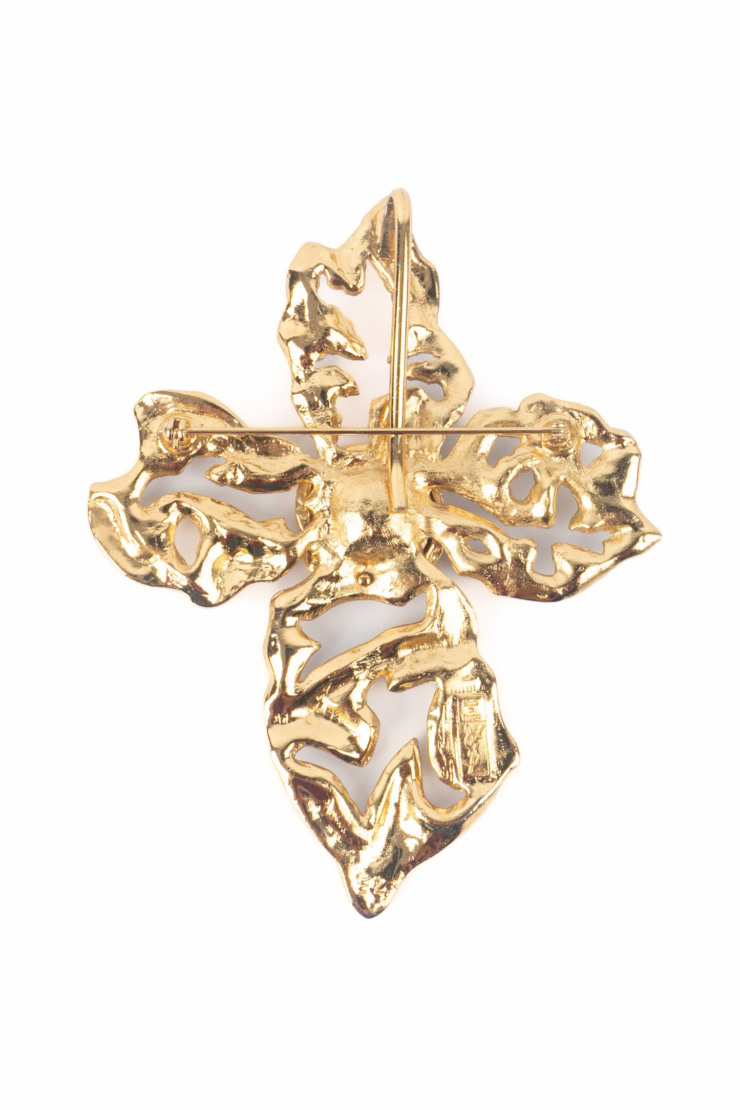 Broche bleue Yves Saint Laurent