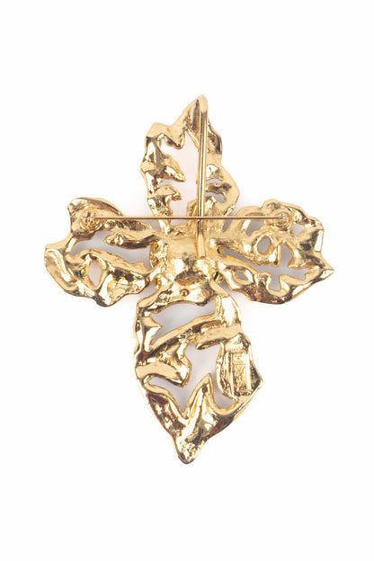 Broche bleue Yves Saint Laurent