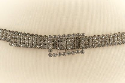 Ceinture strassée argentée