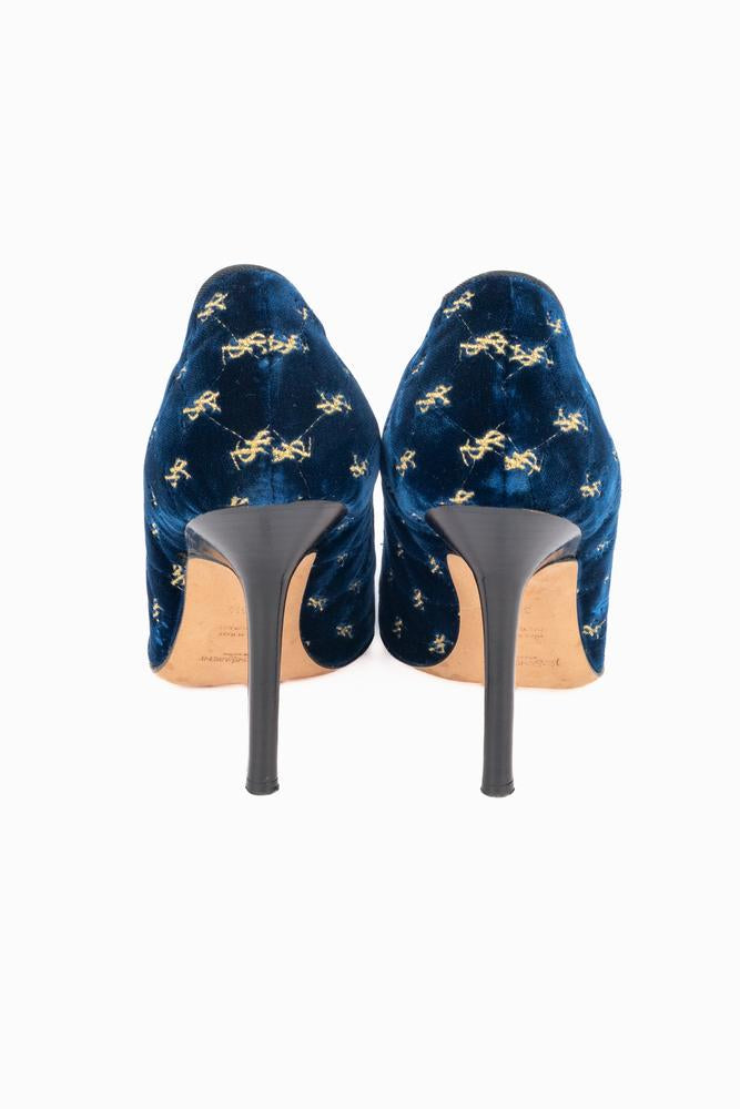 Escarpins en velours Yves Saint Laurent 