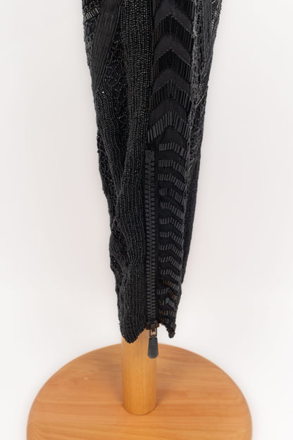 Pantalon à paillettes noire Pucci