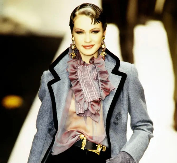 Chemisier et étole Christian Dior Hiver 1993