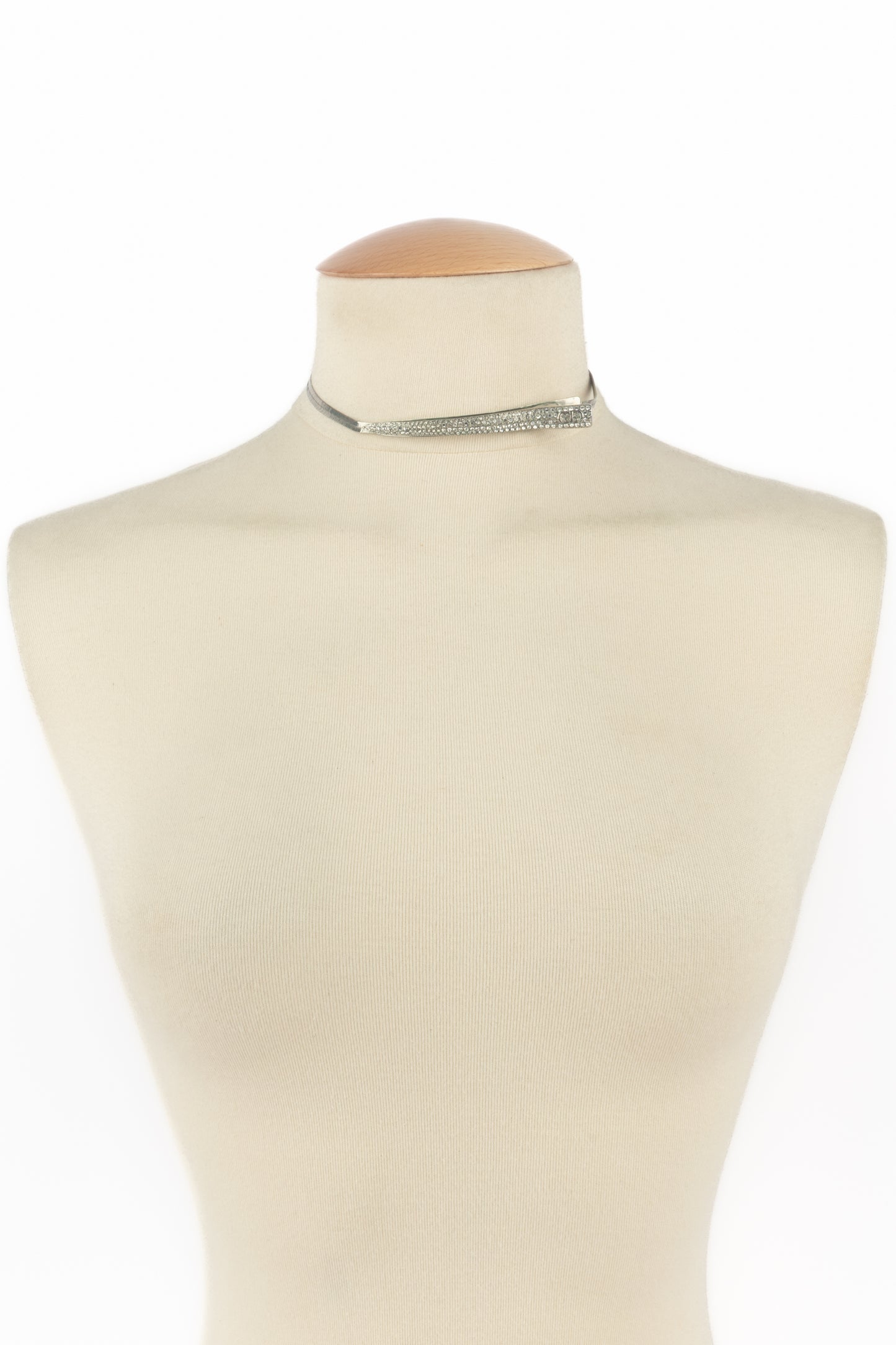 Collier "Barrette" argentée Dior 