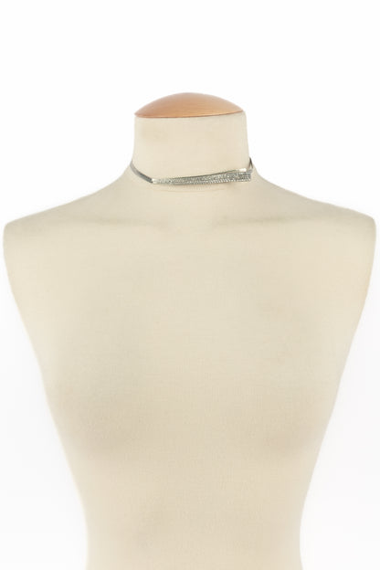 Collier "Barrette" argentée Dior 