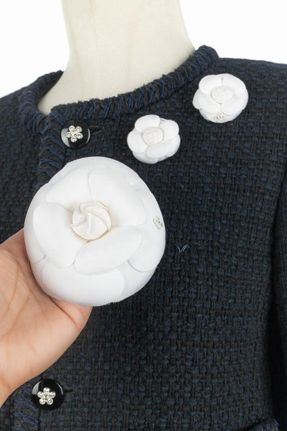 Veste "camélias" Chanel Hiver 2023