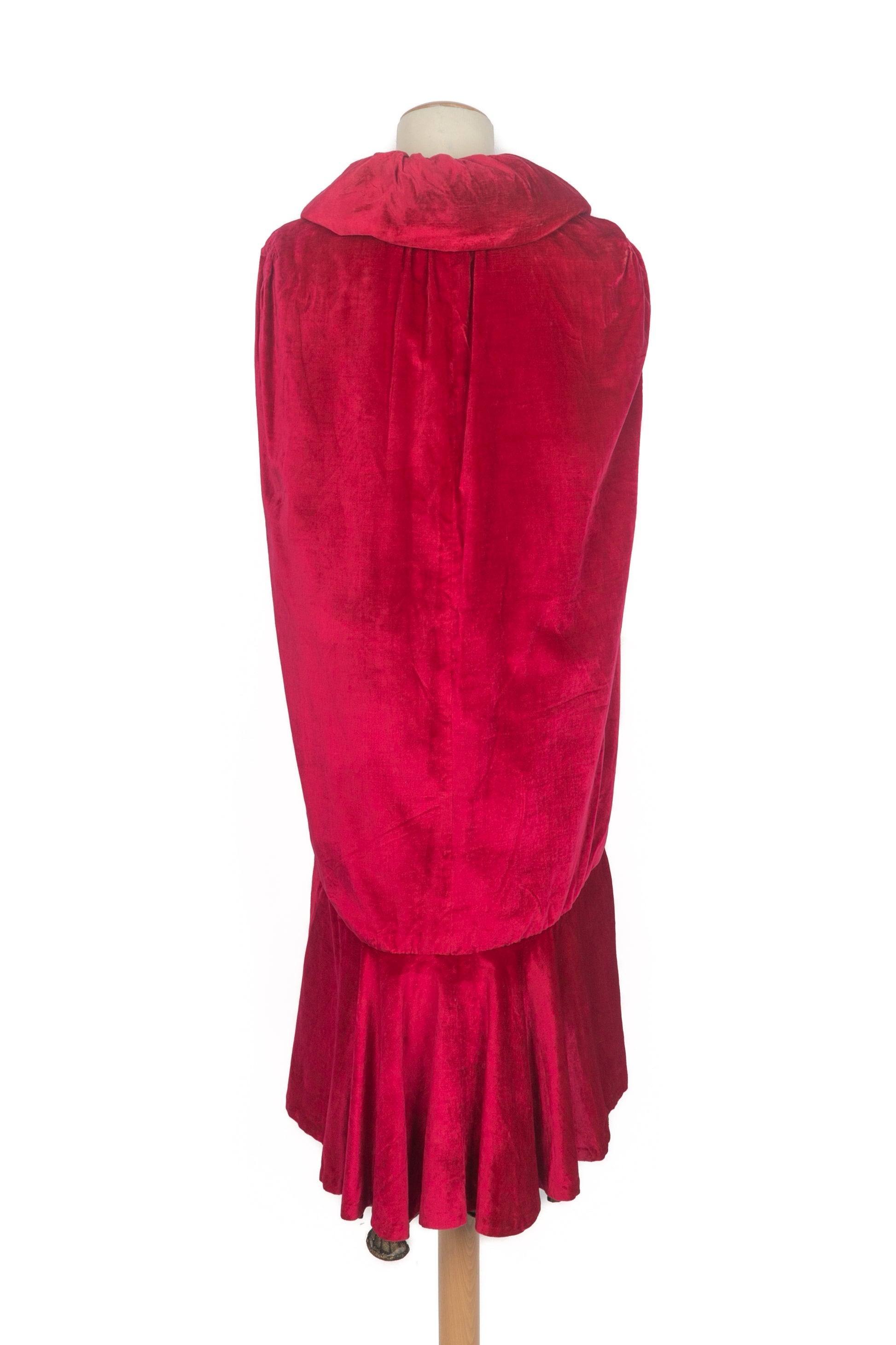 Manteau cape en velours 1920's