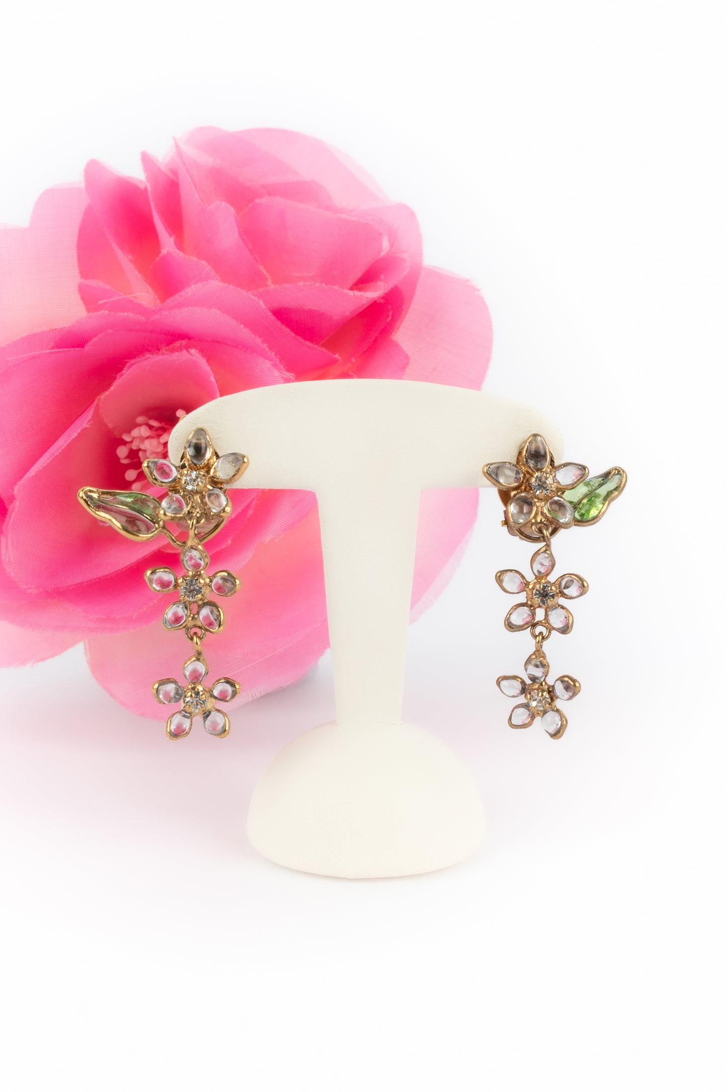 Boucles d'oreilles Gripoix ancien