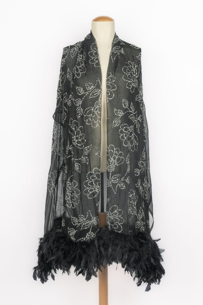 Etole en mousseline noire 1950's