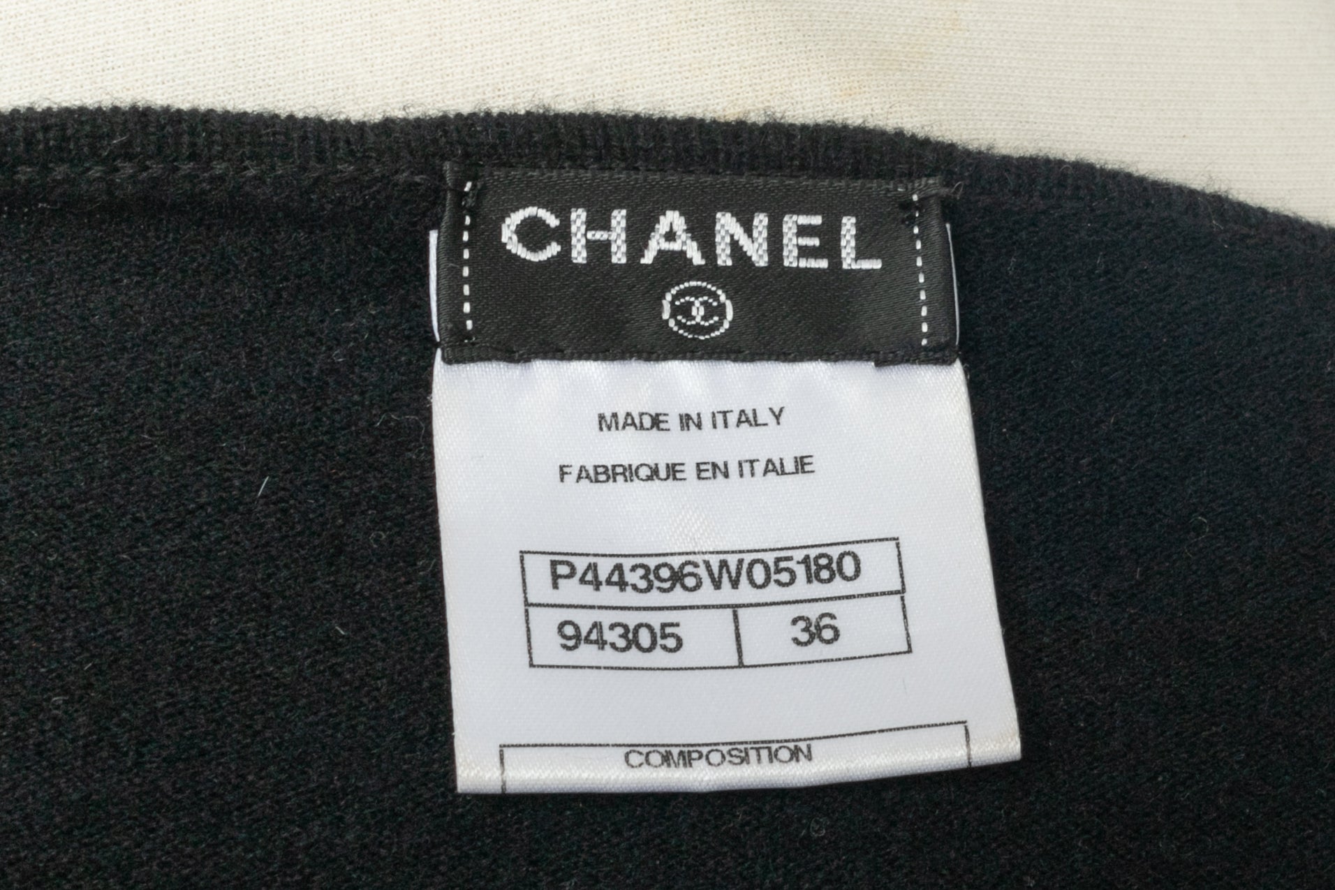 Robe en laine et cuir Chanel