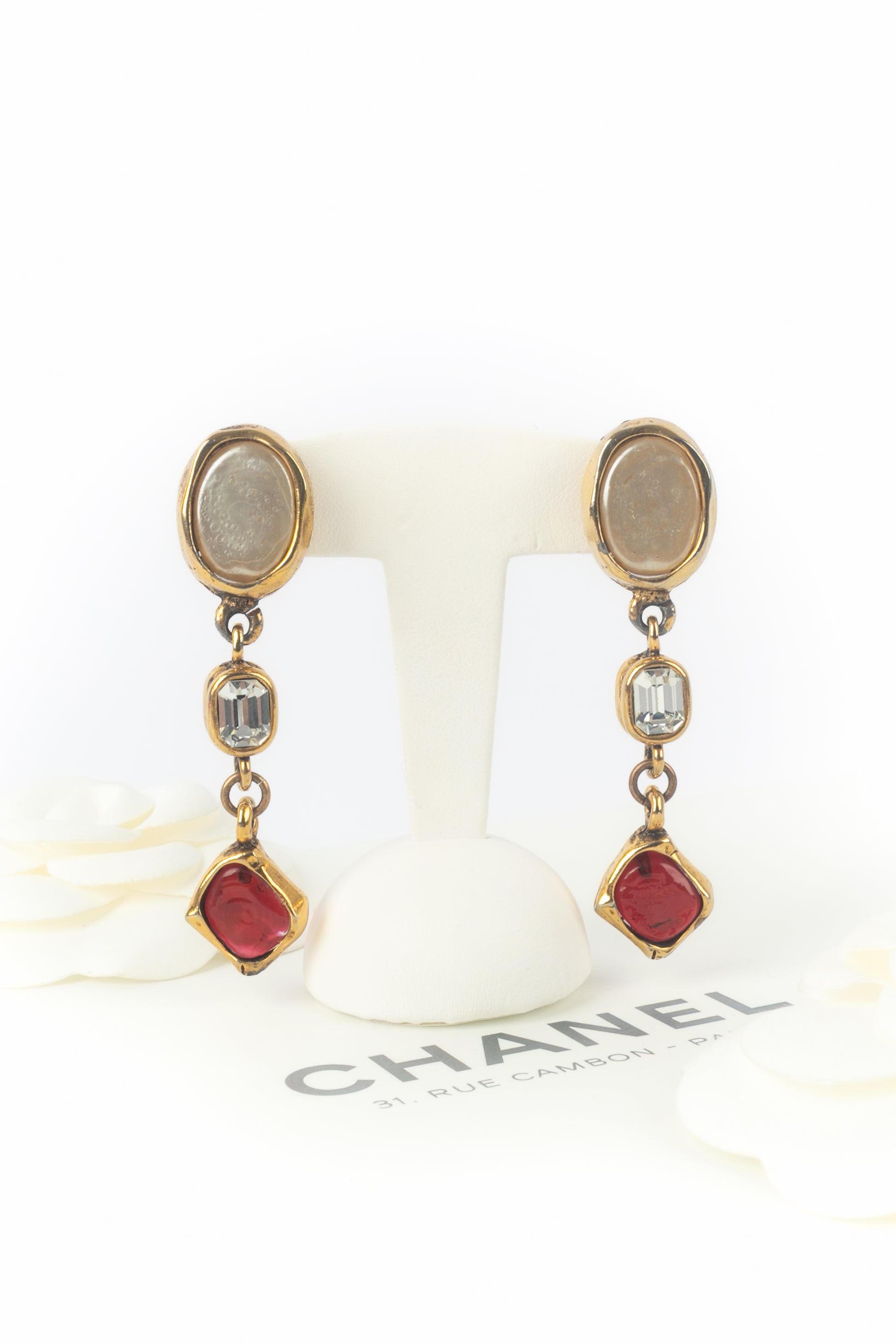 Boucles d'oreilles byzantines Chanel 1980's