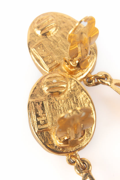 Boucles d'oreilles strass Yves Saint Laurent