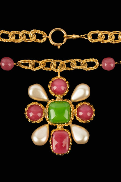 Collier croix Chanel 1990's