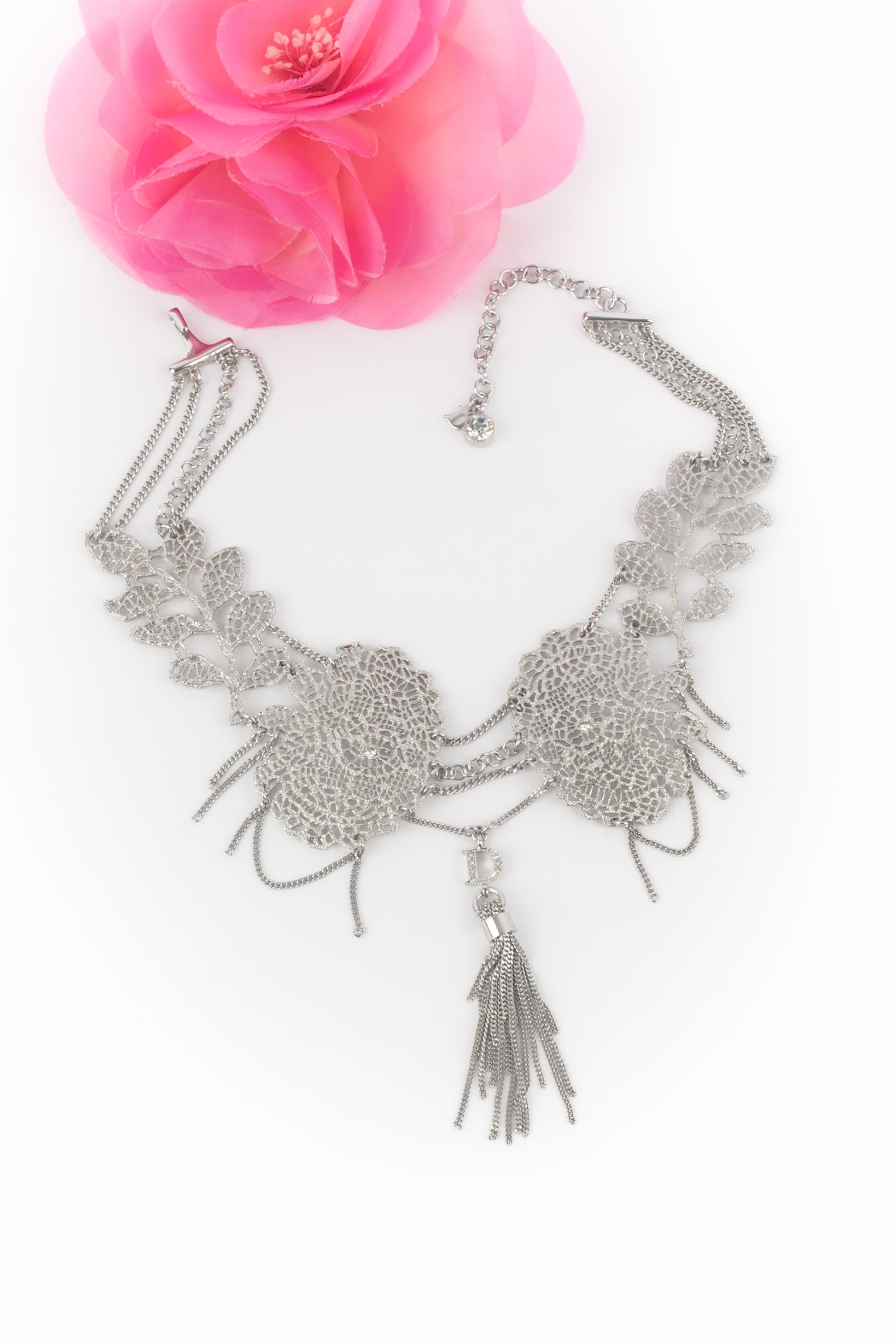 Collier argenté Dior