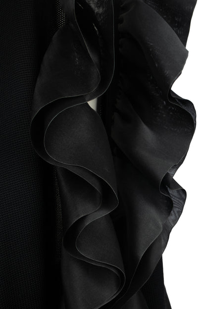 Cape en soie noire Isabel Canovas