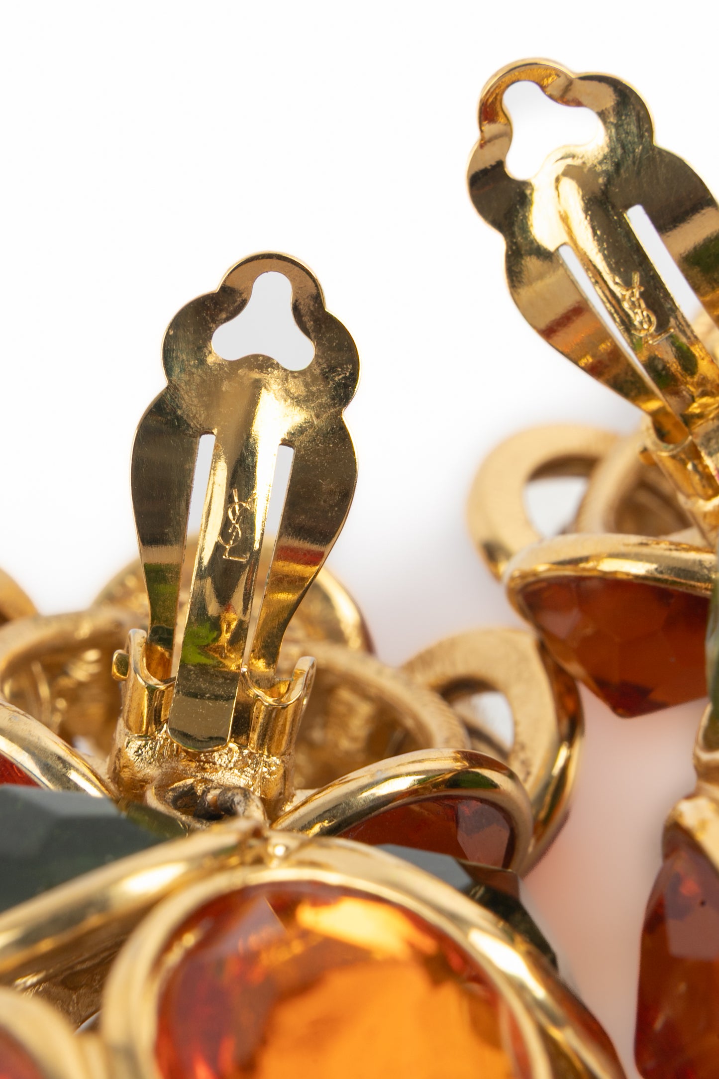 Boucles d'oreilles oranges Yves Saint Laurent