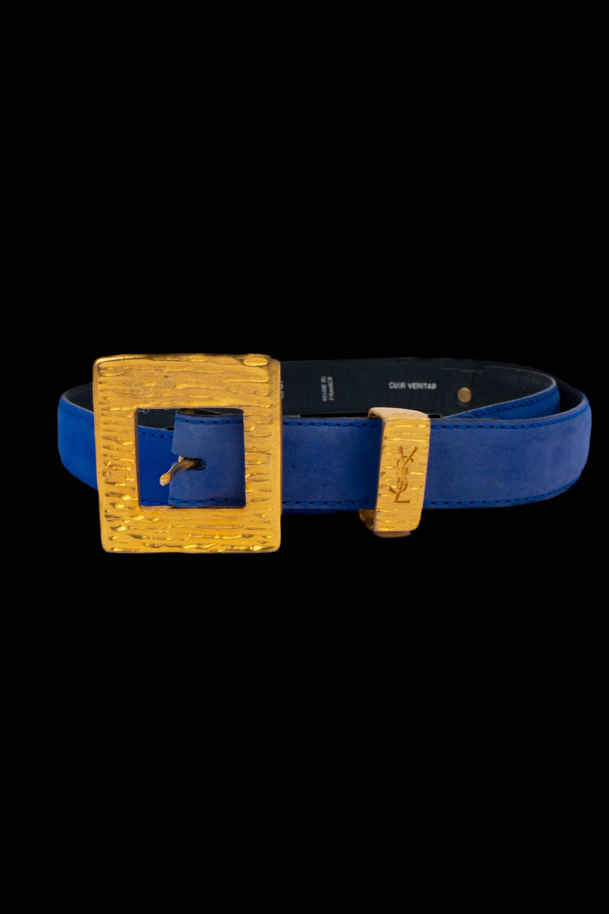 Ceinture en cuir bleu Yves Saint Laurent