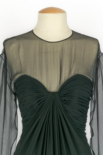 Robe en soie noire Chanel 