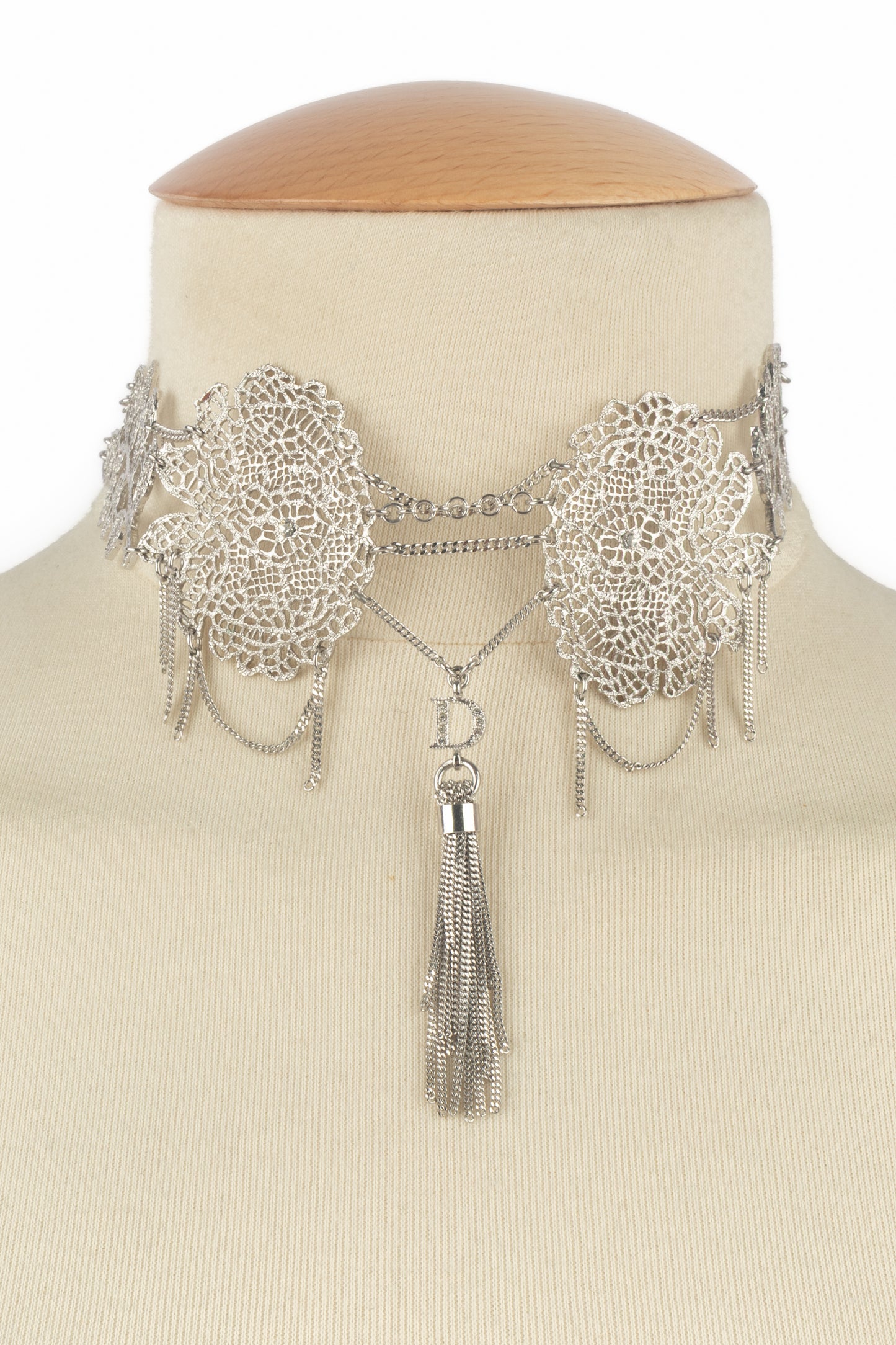 Collier argenté Dior