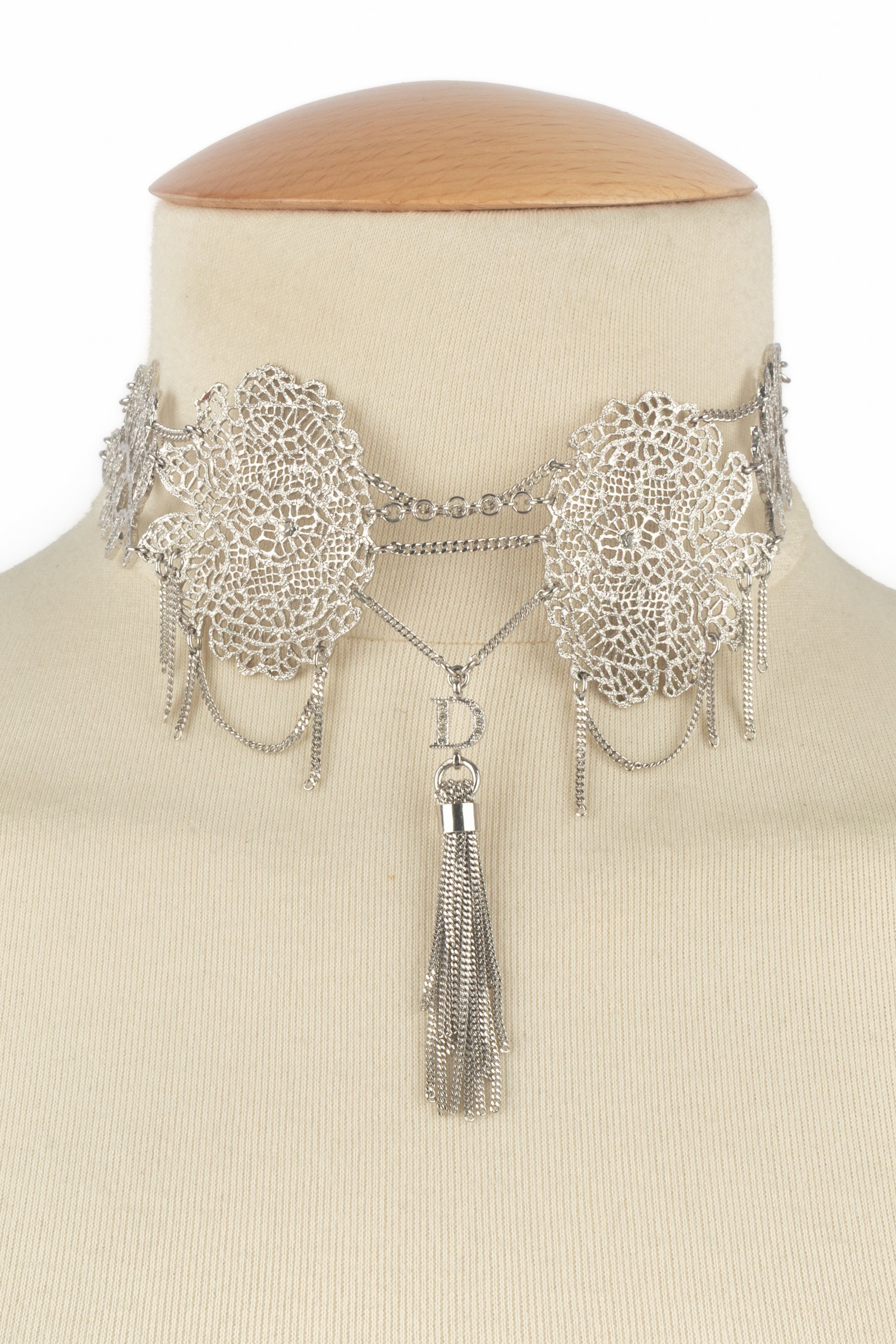 Collier argenté Dior