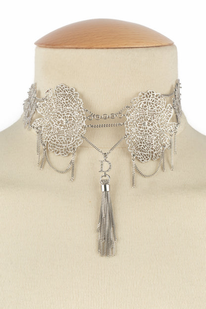 Collier argenté Dior