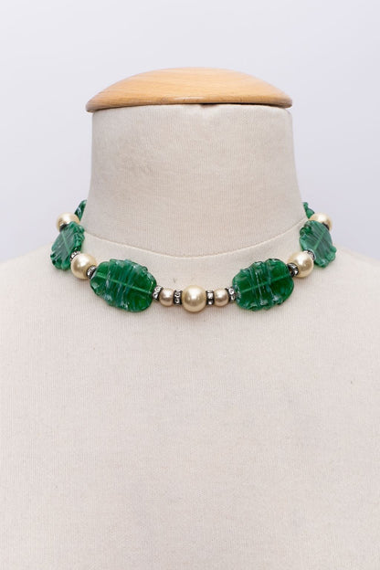 Collier ancien perles de verre