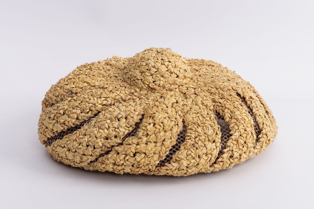 Beret en raphia Jean Patou