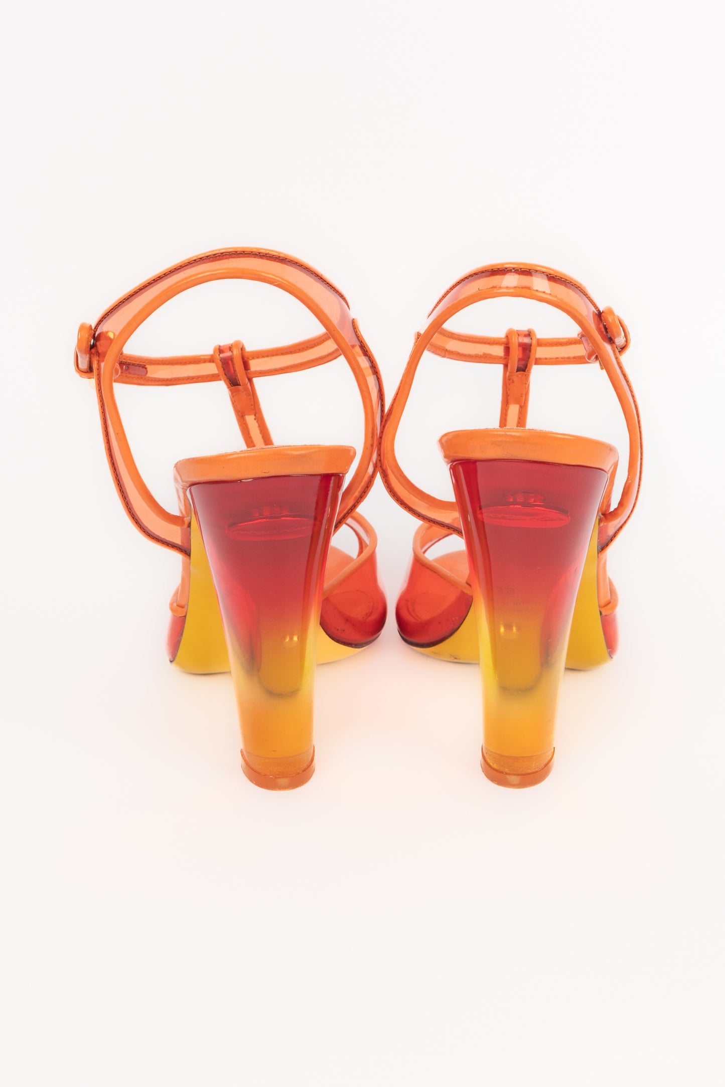 Escarpins oranges Sergio Rossi