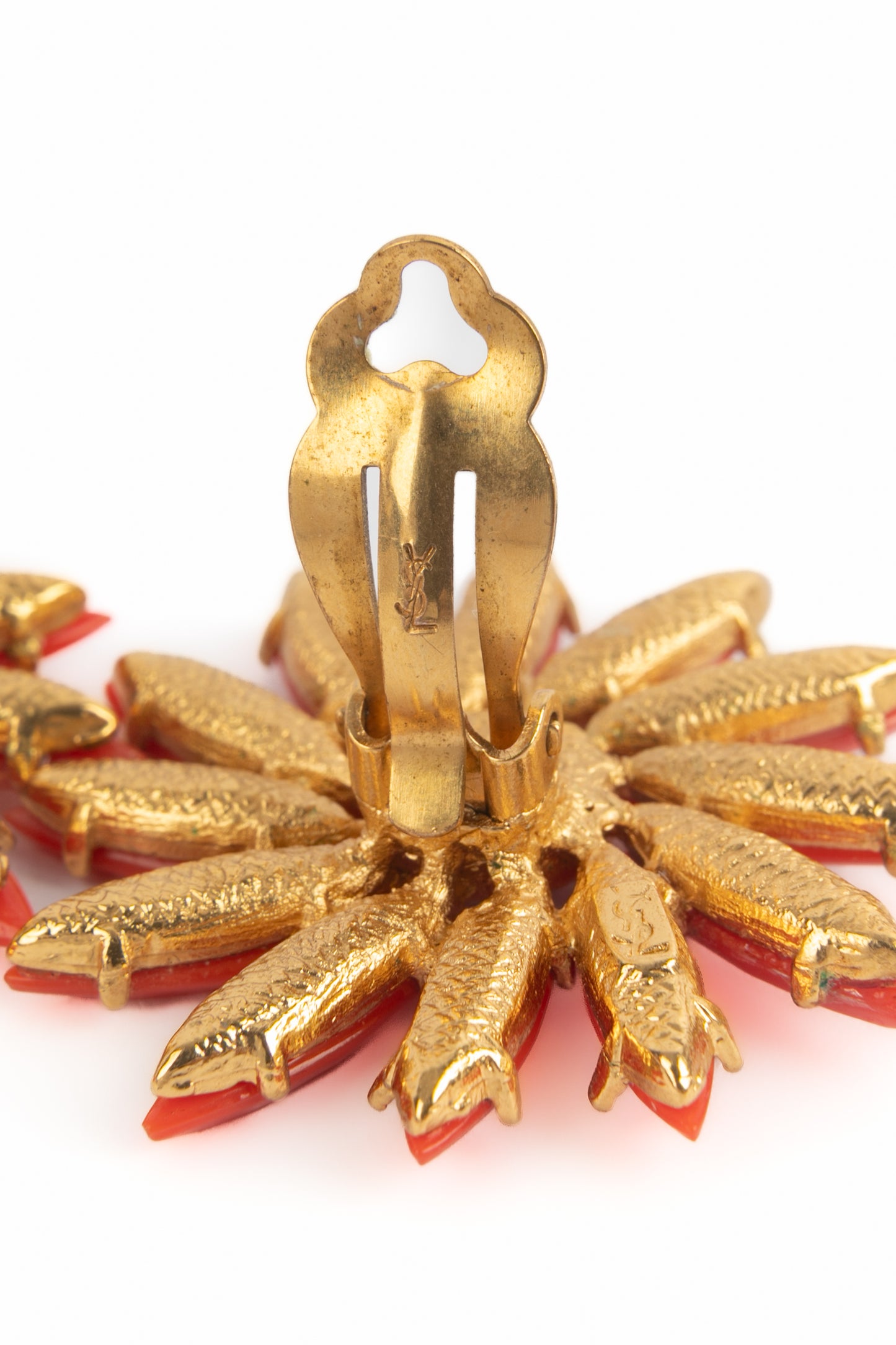 Boucles d'oreilles oranges Yves Saint Laurent 