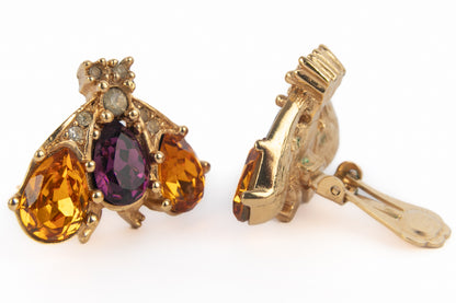 Boucles d'oreilles abeilles Dior 