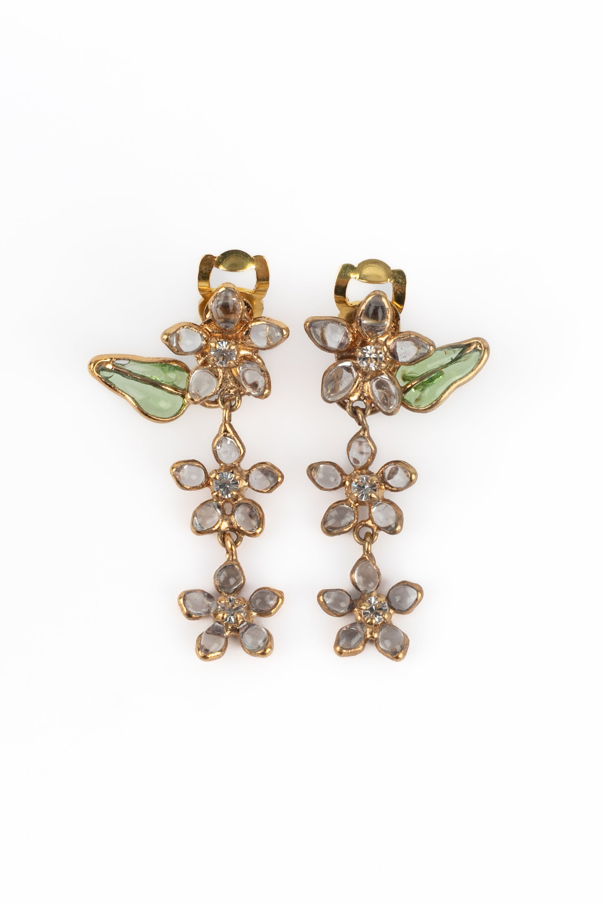 Boucles d'oreilles Gripoix ancien