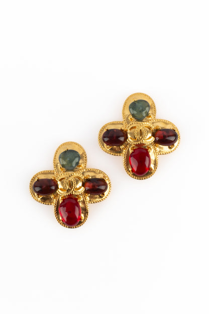 Boucles d'oreilles croix Chanel