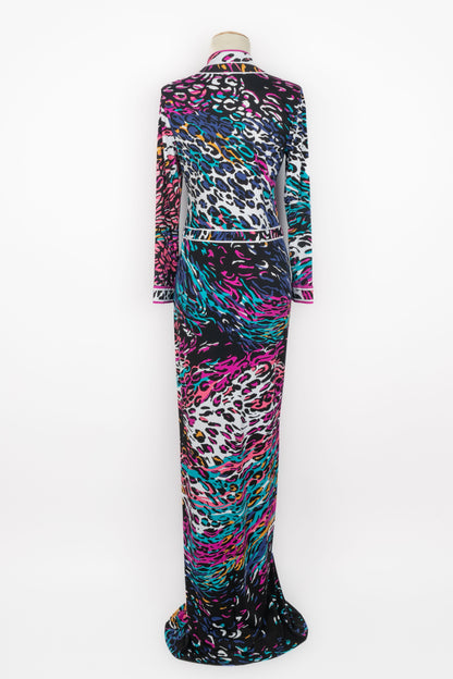 Longue robe panthère Léonard