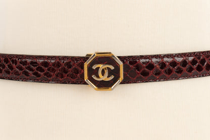 Ceinture en serpent Chanel