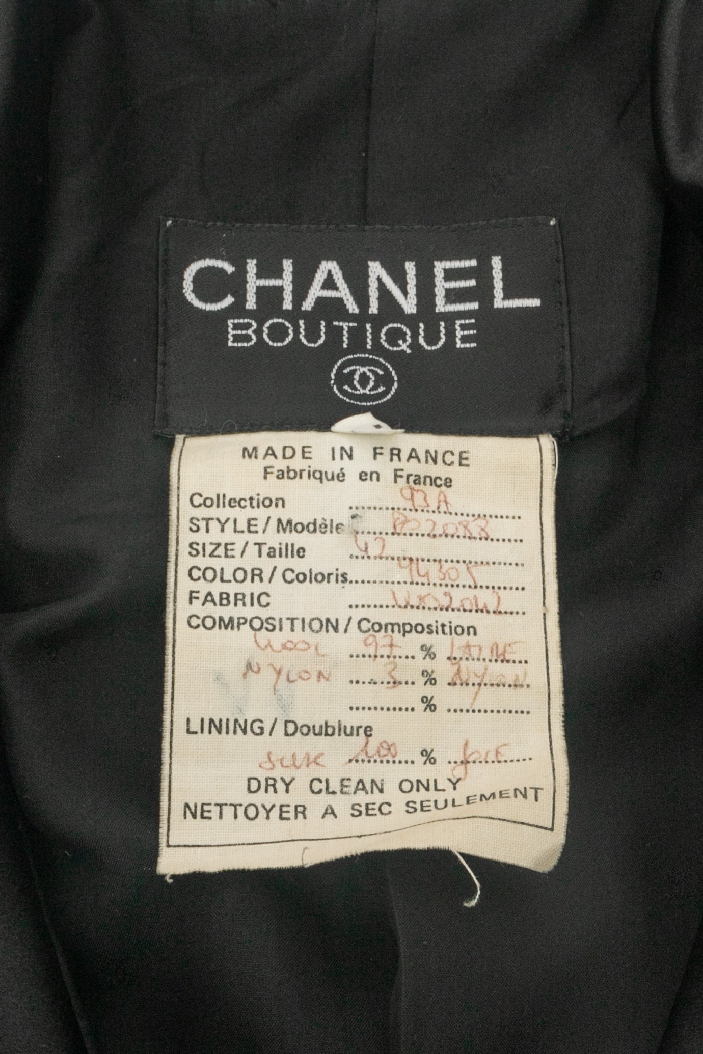 Veste Chanel Hiver 1993