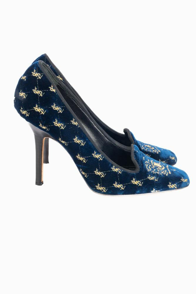 Escarpins en velours Yves Saint Laurent 