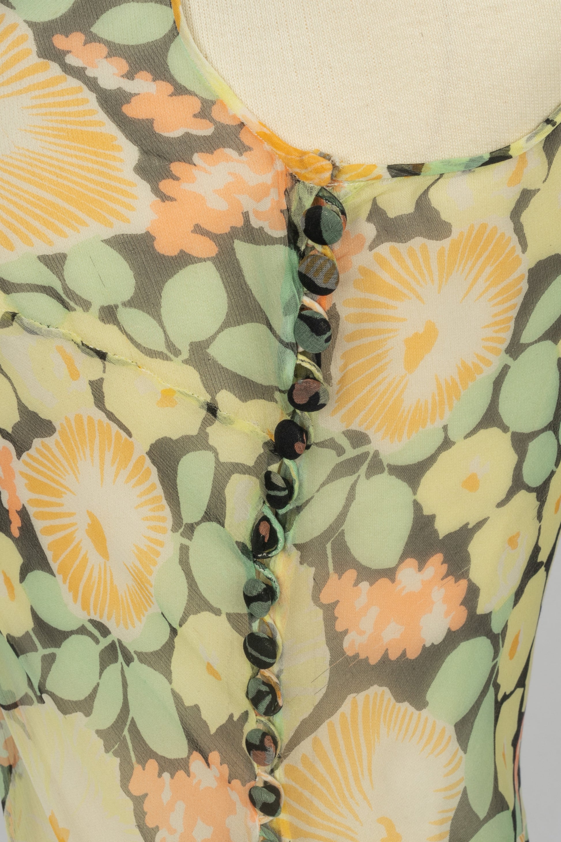 Robe en mousseline Galliano