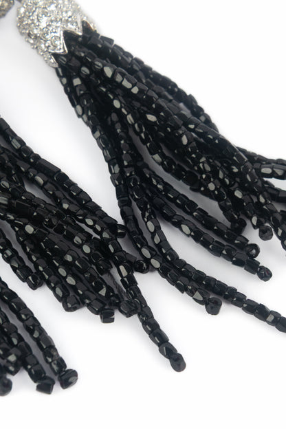 Boucles d'oreilles noires Dior