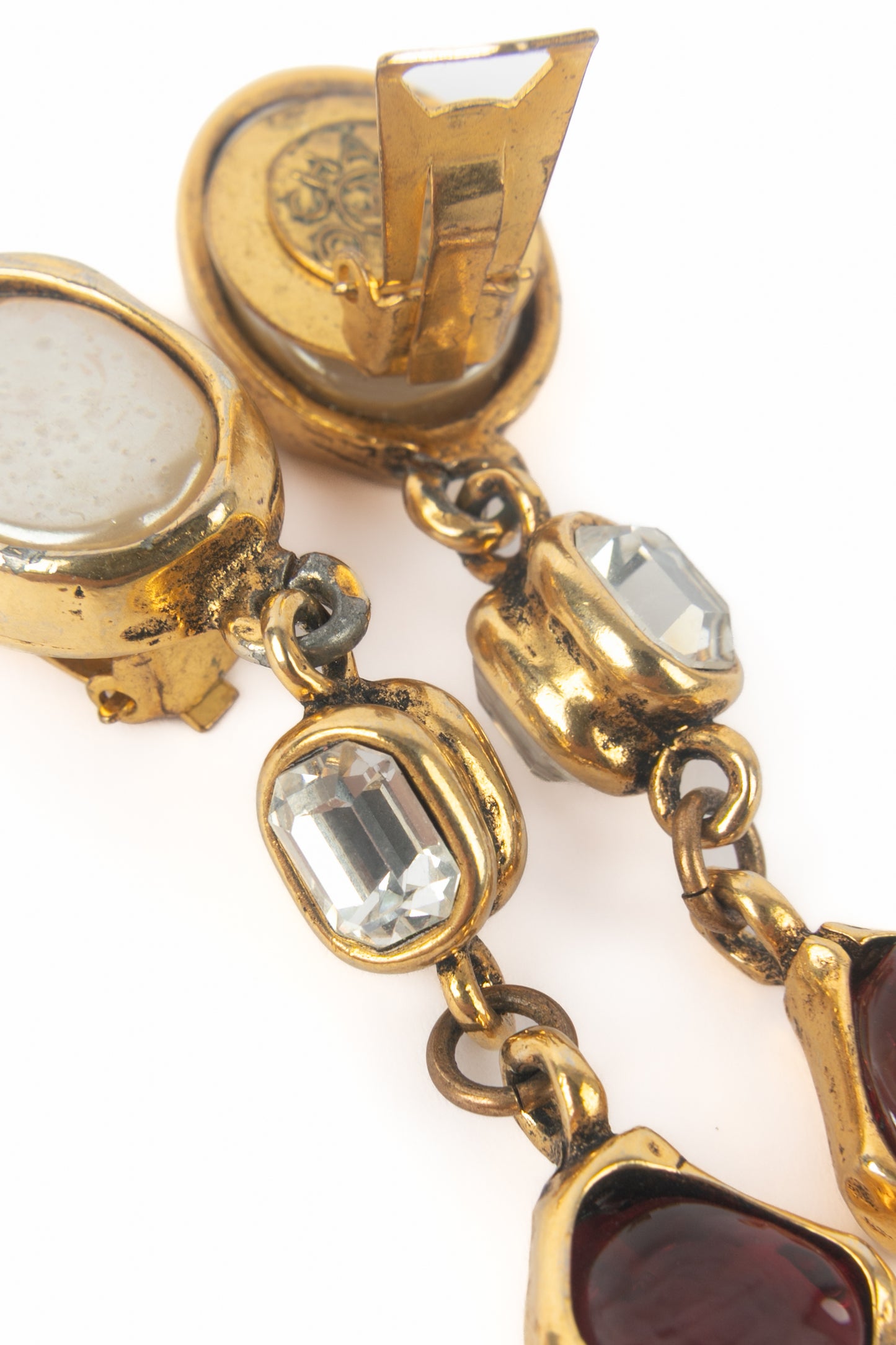 Boucles d'oreilles byzantines Chanel 1980's