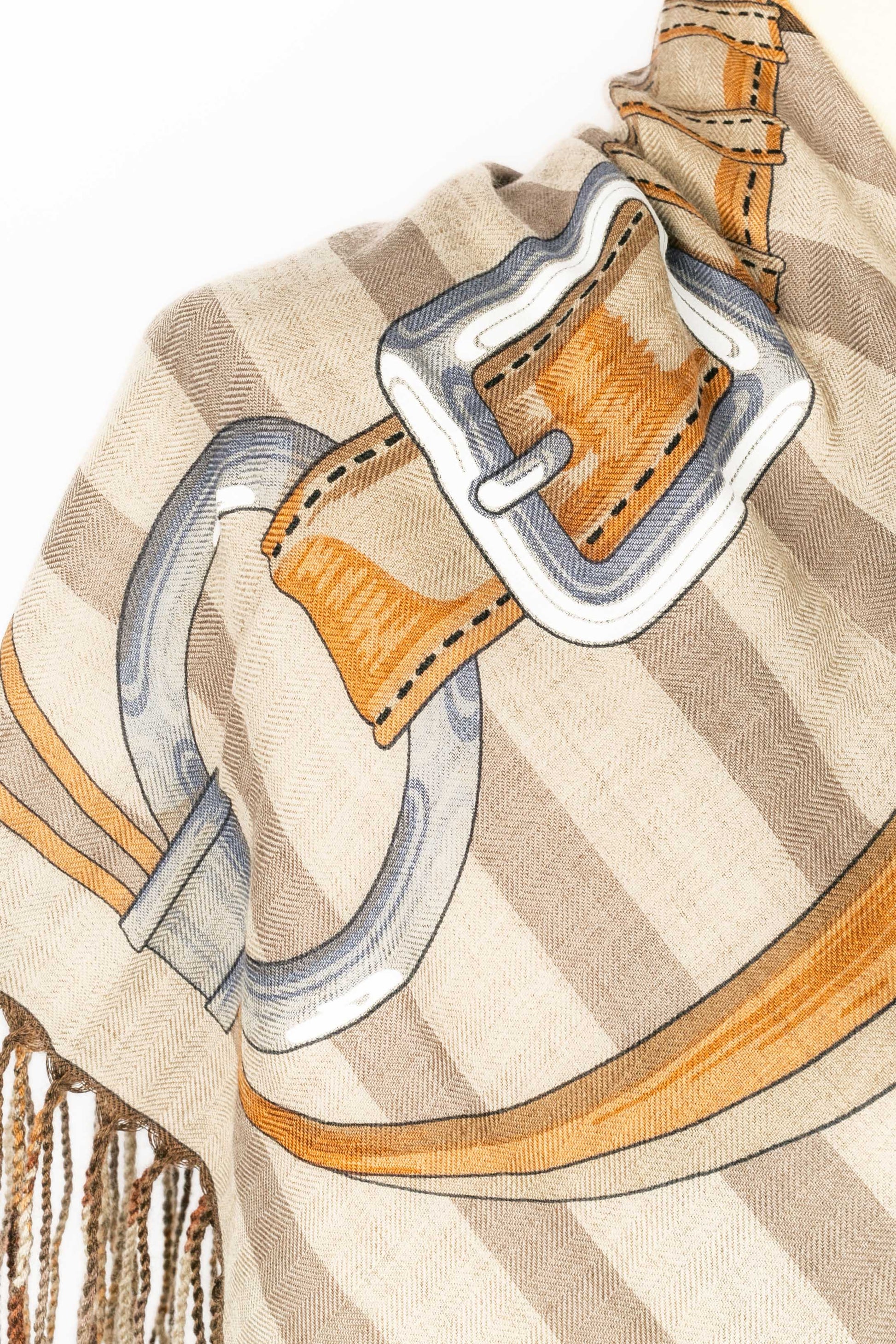 Foulard "Coaching" en cachemire Hermès