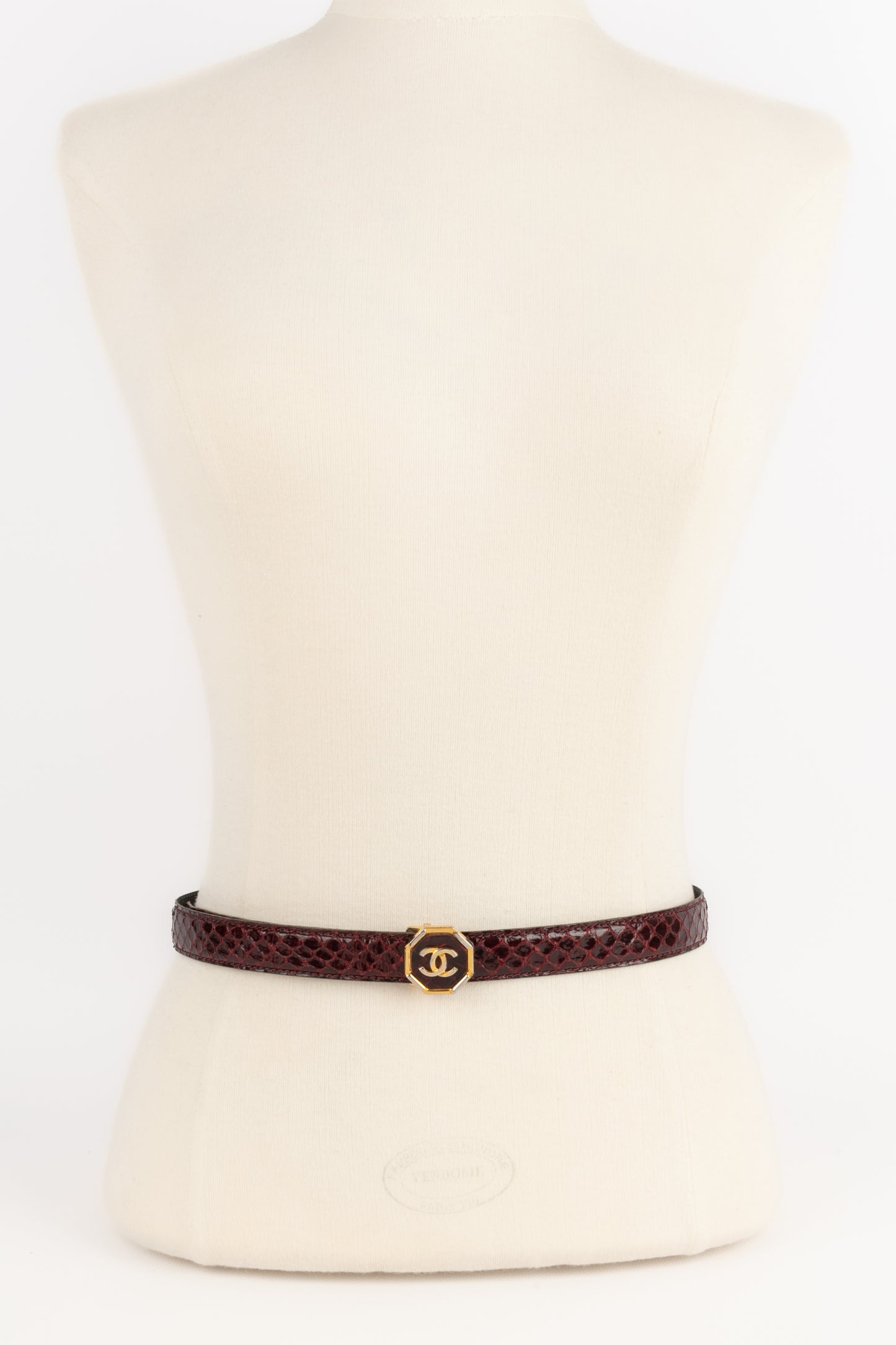 Ceinture en serpent Chanel