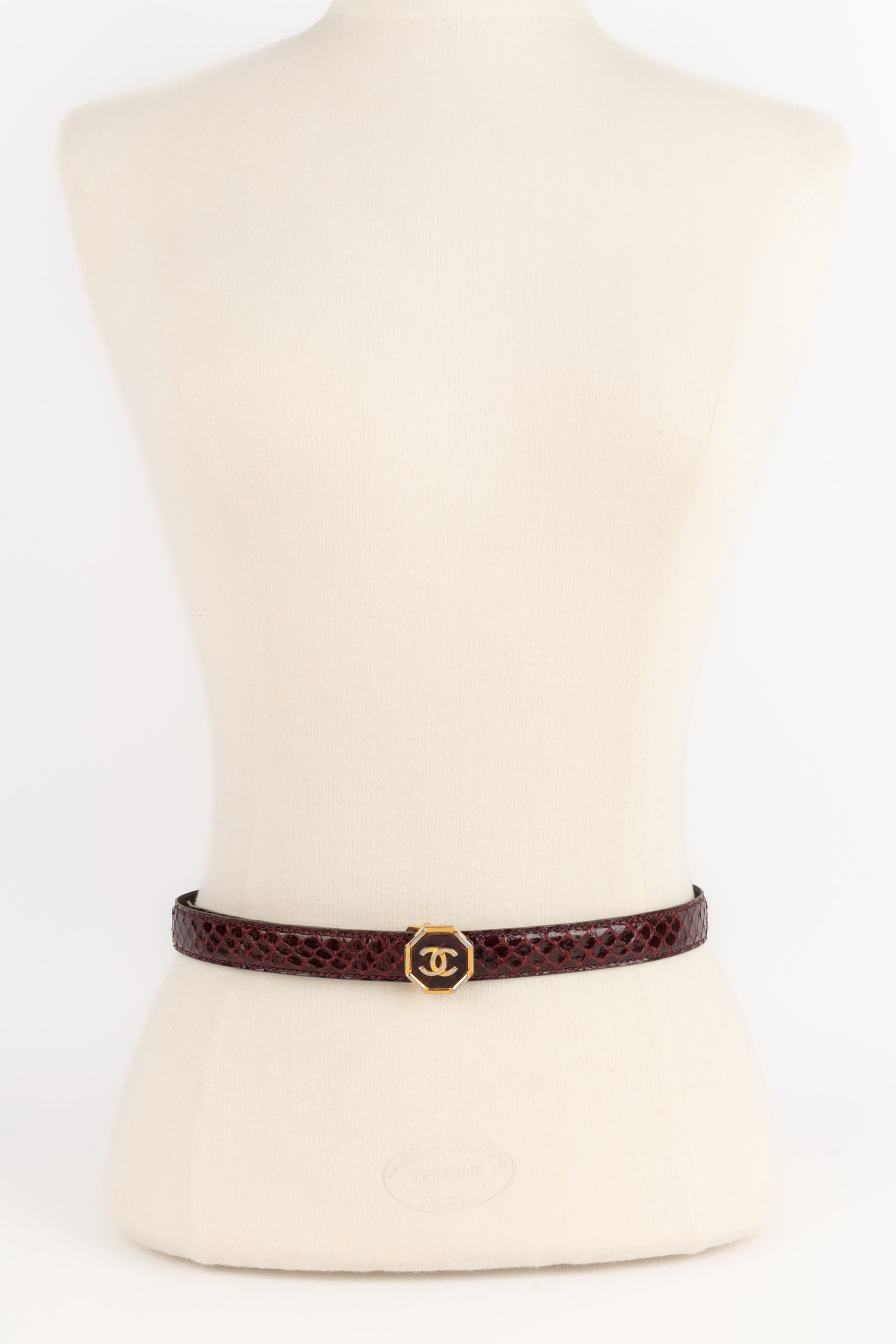 Ceinture en serpent Chanel