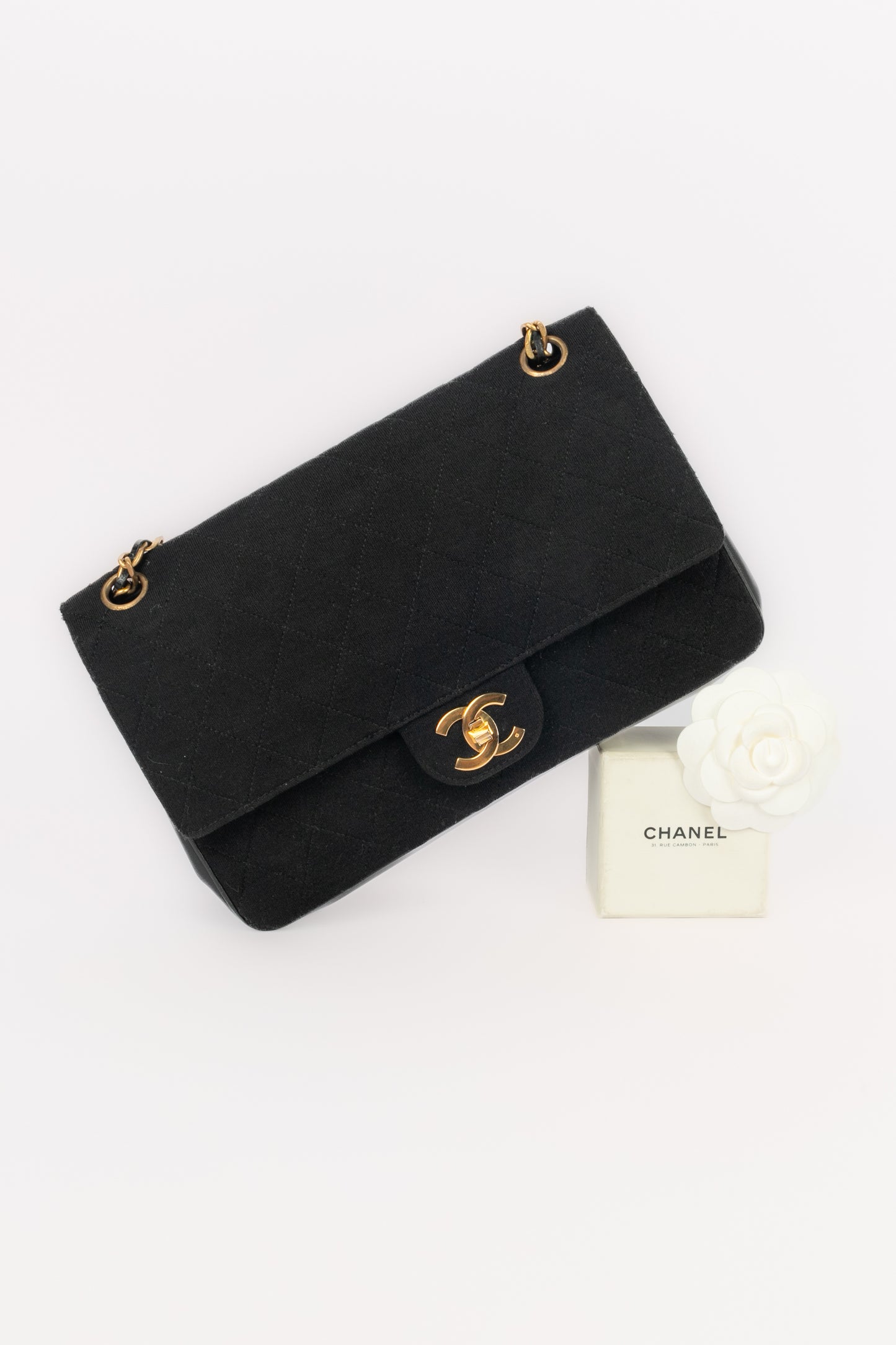 Sac classique en jersey Chanel 1970's